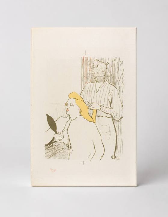 The Hairdresser 1890s - Belle Époque Vintage Lithograph Poster Wall Art