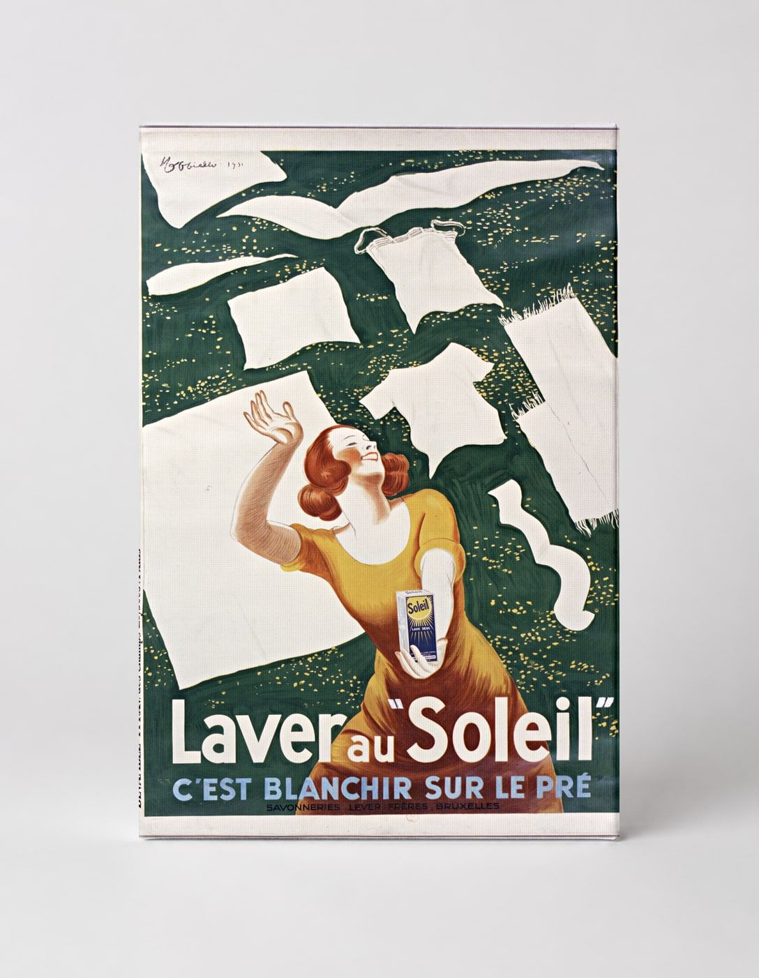 Laver au Soleil 1930s French Laundry Soap Vintage Poster Wall Art