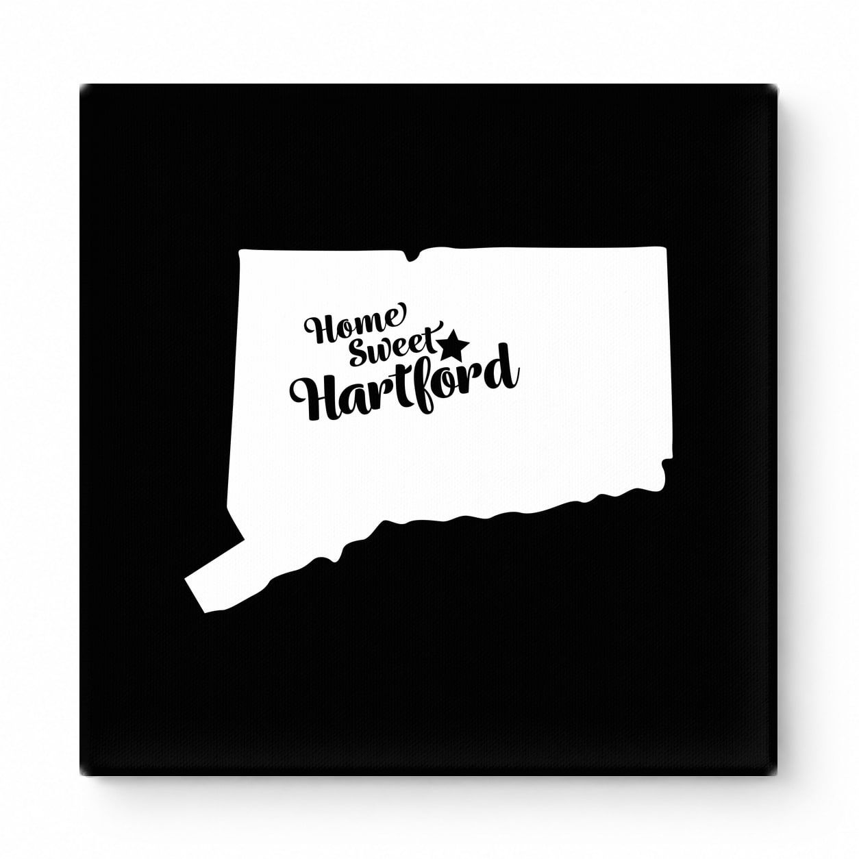 Home Sweet Hartford — Connecticut State Silhouette