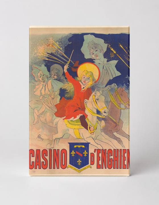 Casino d'Enghien Vintage French Poster - Belle Époque Canvas Wall Art