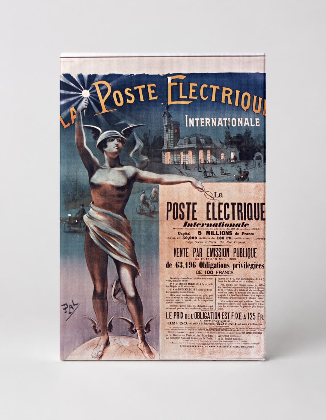 La Poste Electrique Internationale 1900 - Belle Époque Vintage Poster Wall Art