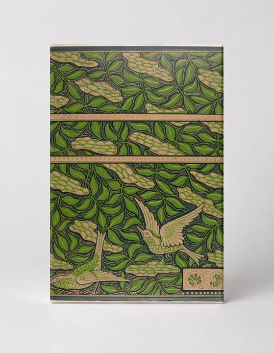 Birds in Foliage Art Nouveau - Vintage Botanical Lithograph Canvas Wall Art