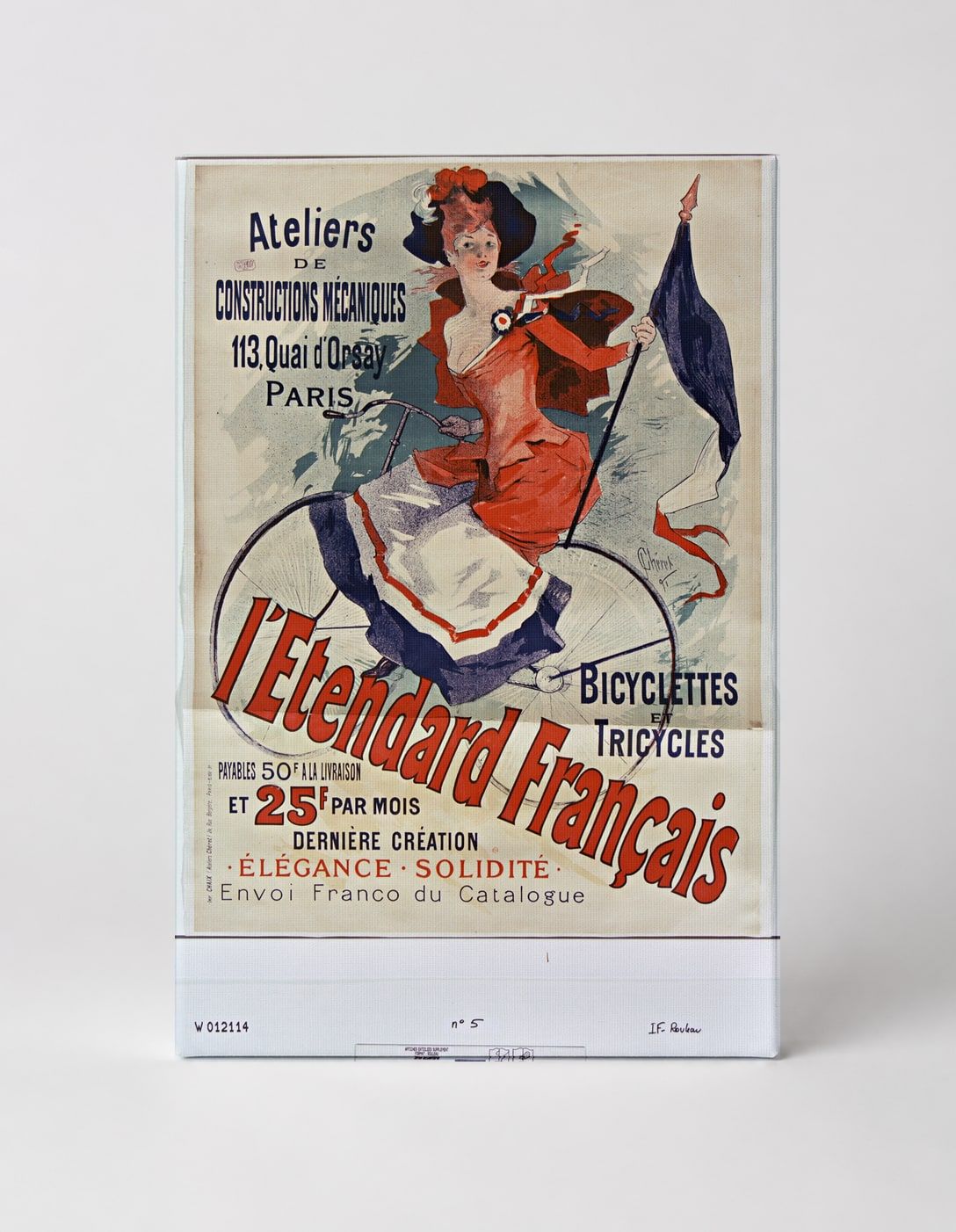 L'Etendard Français 1891 Bicycle Ad - Belle Époque Vintage Poster Wall Art