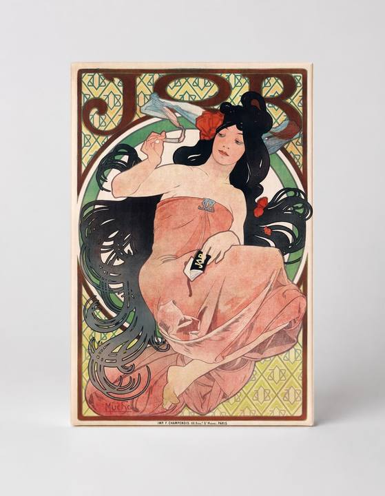 JOB Cigarette Papers 1896 - Art Nouveau Vintage Poster Canvas Wall Art