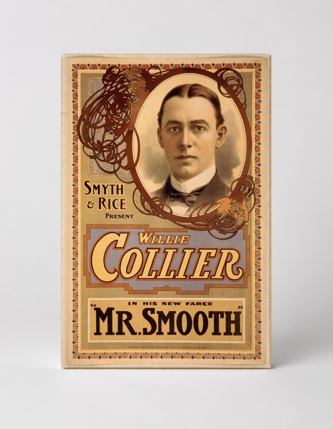 Willie Collier Mr. Smooth 1900s - Vintage Theatre Poster Canvas Wall Art