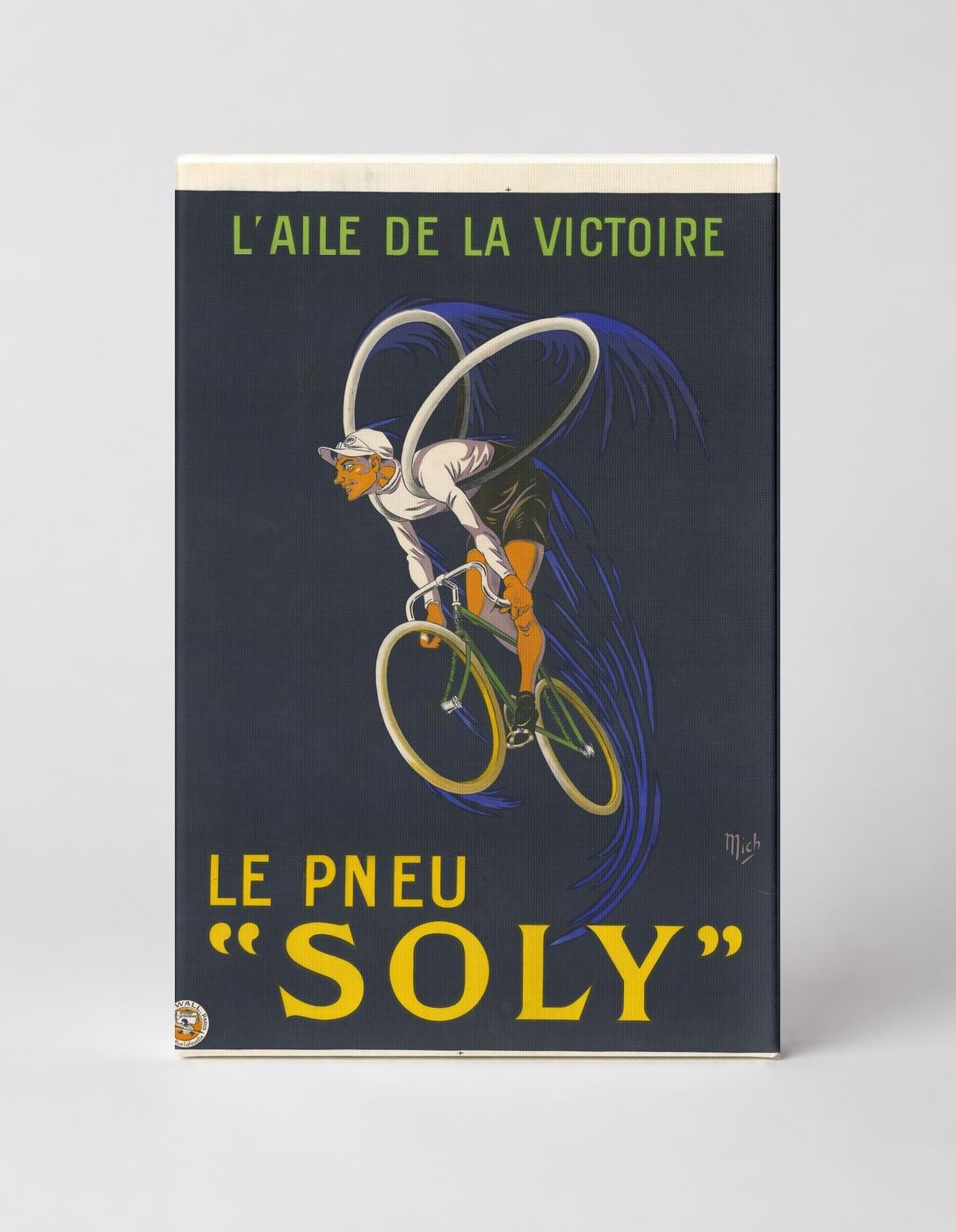Le Pneu Soly L'Aile de la Victoire 1905 - Belle Époque Vintage Cycling Poster Wall Art
