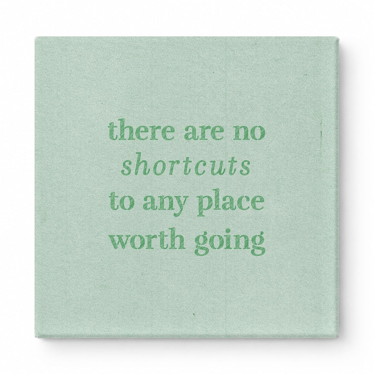 There Are No Shortcuts to Any Place Worth Going — Distressed Chalkboard