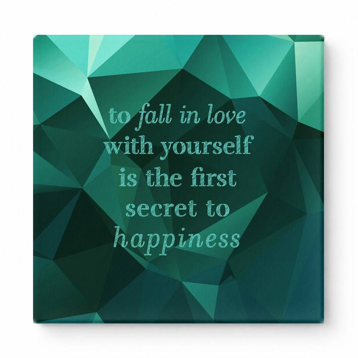 To Fall in Love with Yourself Is the First Secret to Happiness — Watercolor Wash
