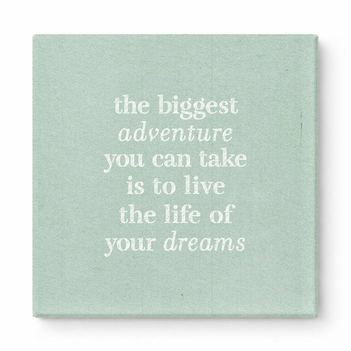 The Biggest Adventure You Can Take Is to Live the Life of Your Dreams — Distressed Chalkboard