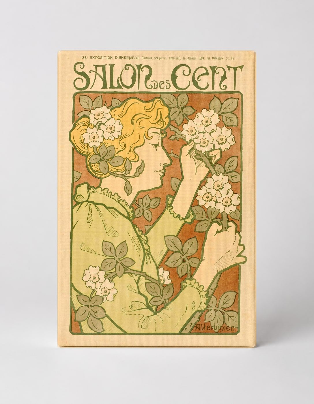 Salon des Cent 1896 - Art Nouveau Vintage Poster Canvas Wall Art