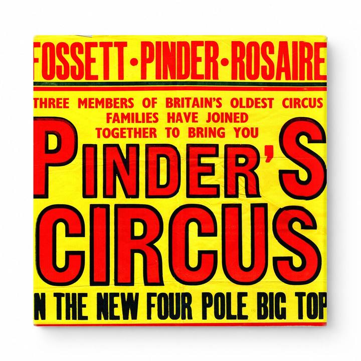 Pinder's Circus Big Top Vintage Advertising Poster Canvas Wall Art
