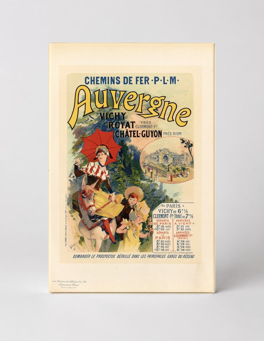 Auvergne PLM Railway 1890s – Belle Époque Vintage Travel Poster Wall Art