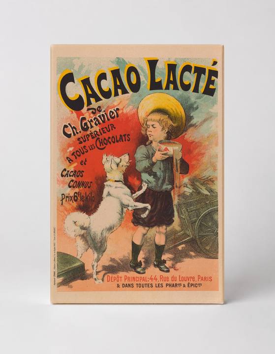 Cacao Lacté Ch. Gravier 1890s - Belle Époque Vintage Poster Wall Art