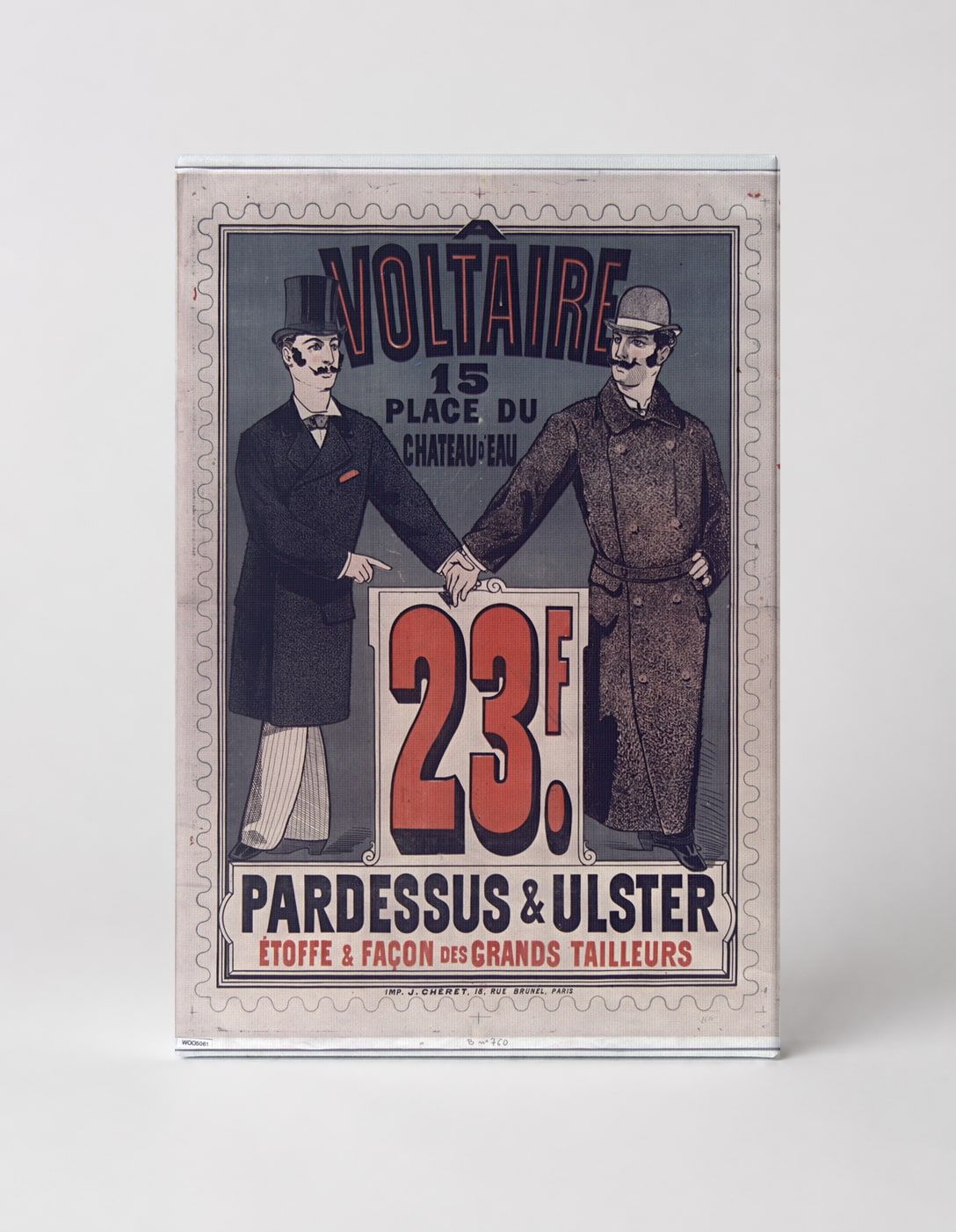 Voltaire Pardessus & Ulster 1890s - Belle Époque French Fashion Vintage Poster Wall Art