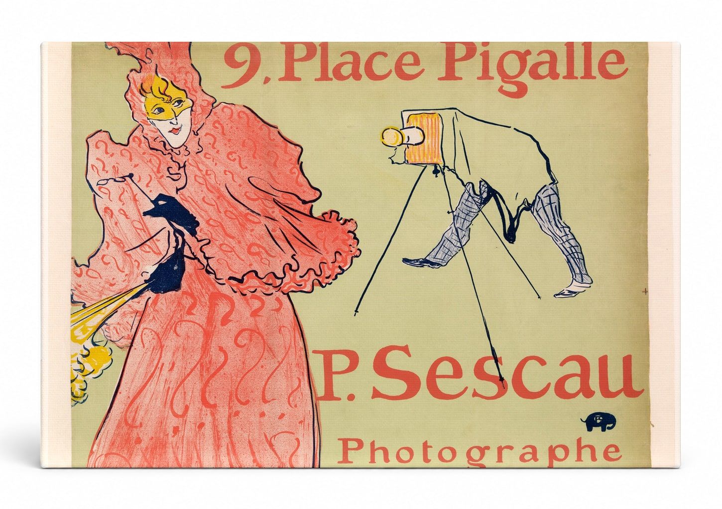 P. Sescau Photographe 1896 - Belle Époque Vintage Poster Wall Art