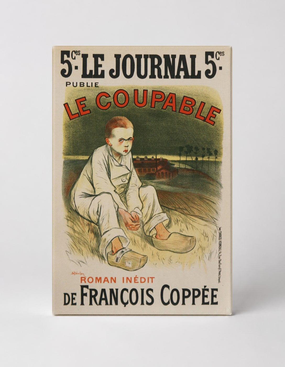 Le Coupable 1896 Le Journal French Vintage Newspaper Poster Wall Art
