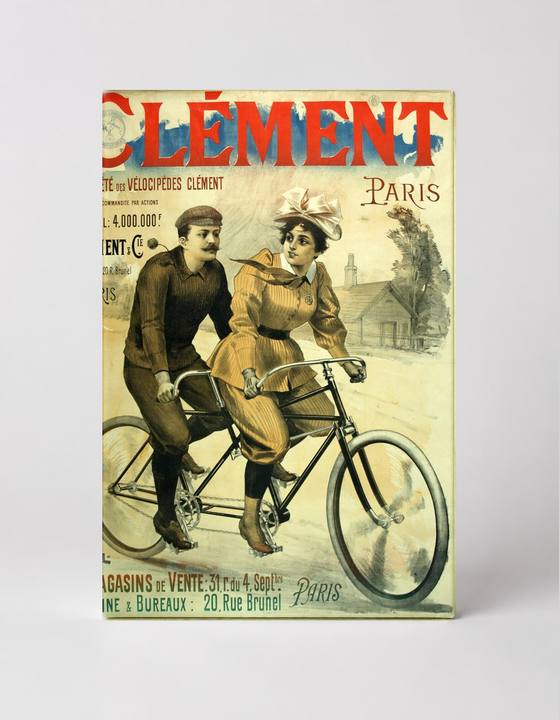 Clément Paris Bicycles 1890s - Belle Époque Vintage Poster Wall Art