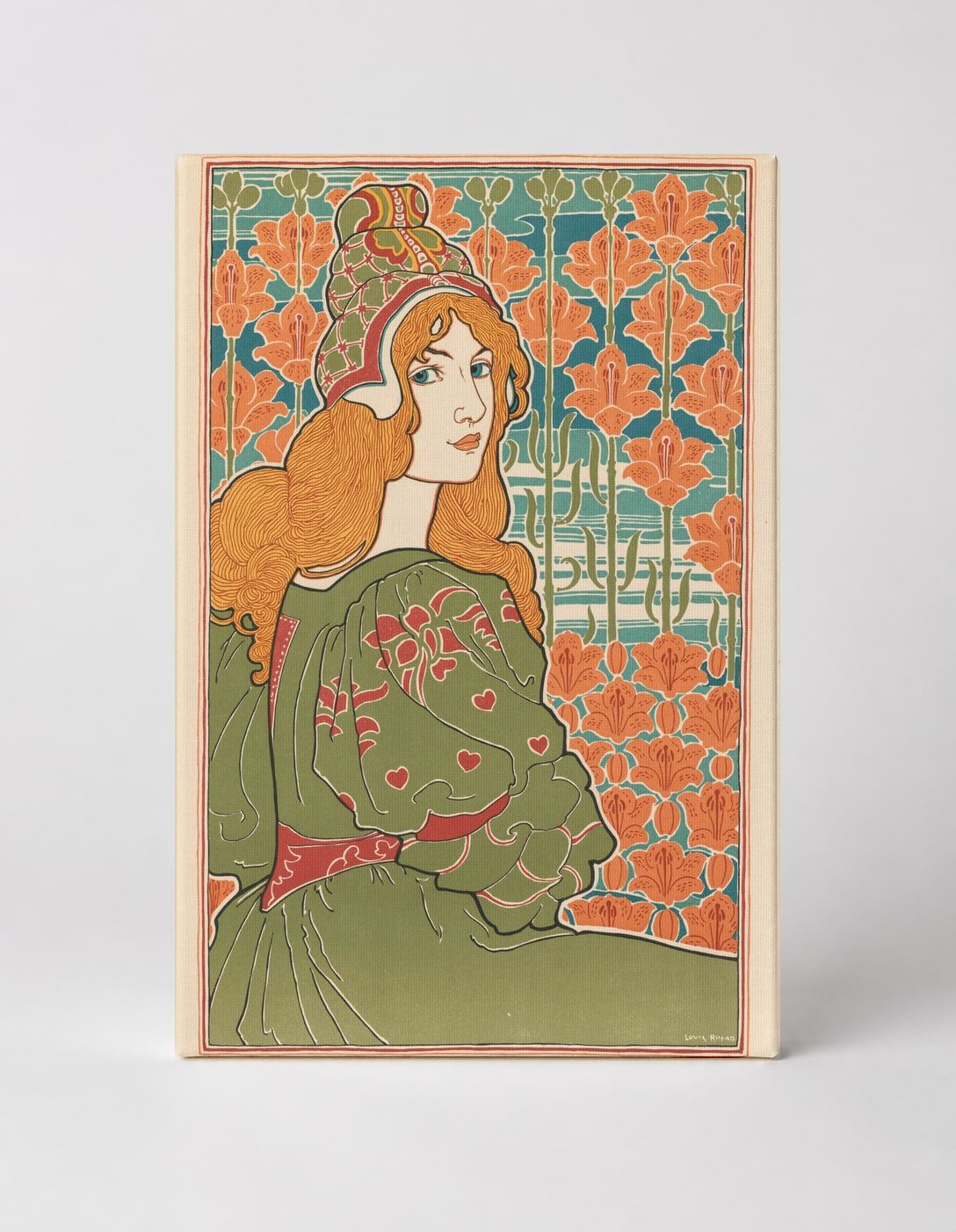 Art Nouveau Red-Haired Woman 1900s - Belle Epoque Vintage Poster Wall Art