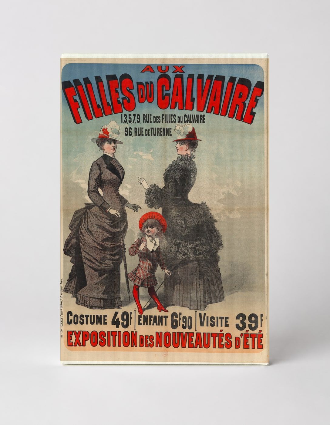 Aux Filles du Calvaire 1880s French Fashion - Belle Époque Vintage Poster Wall Art