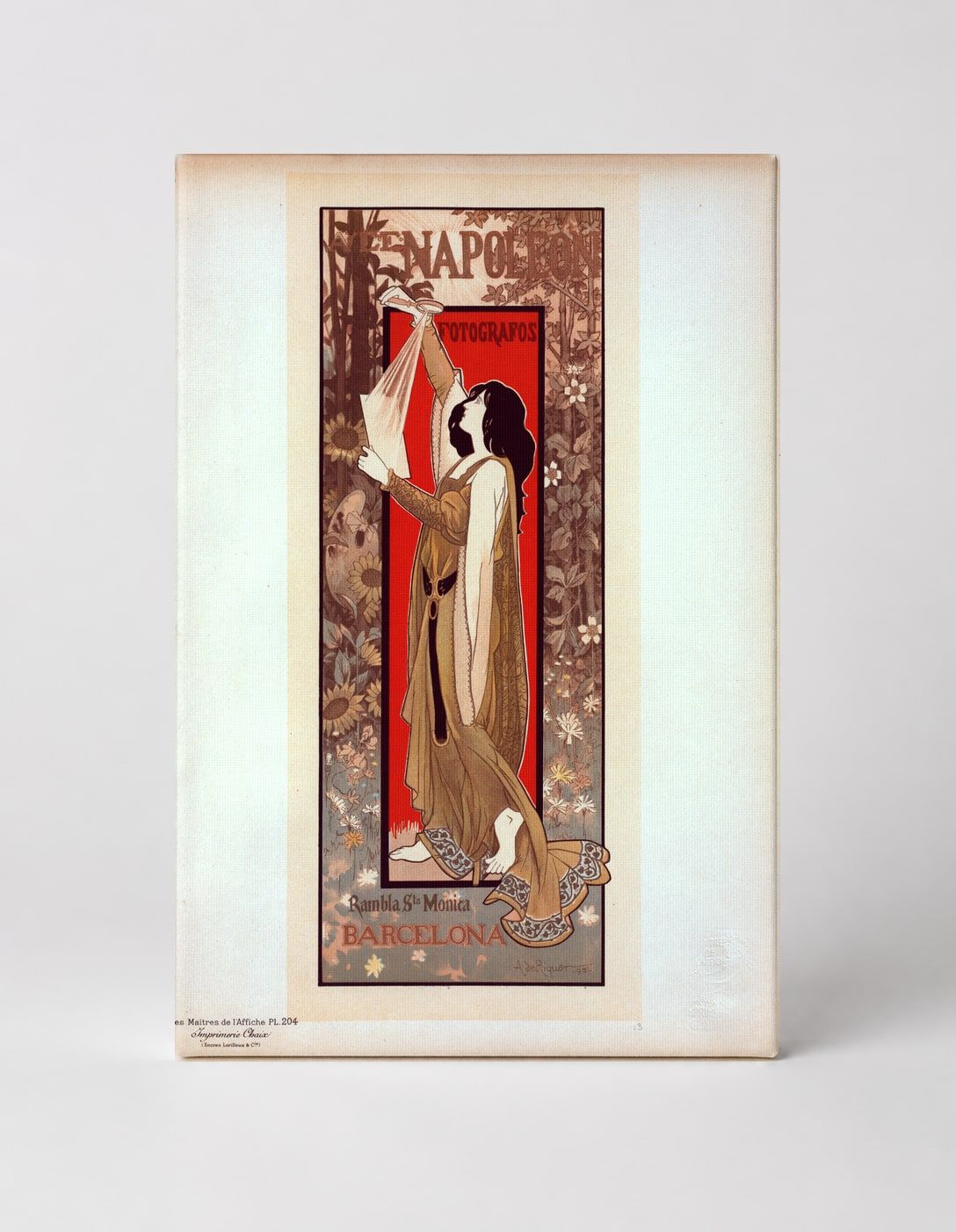 Napoleon Fotografos Barcelona 1900 - Art Nouveau Vintage Poster Wall Art