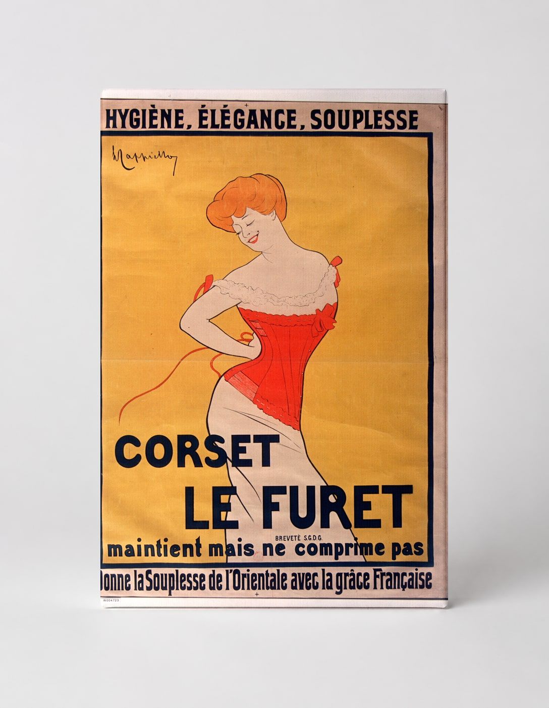 Corset Le Furet 1900s Belle Époque French Advertising Vintage Poster Wall Art