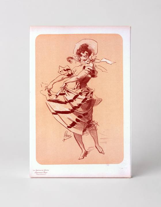 Dancing French Belle Epoque Woman 1890s Vintage Lithograph Poster Wall Art