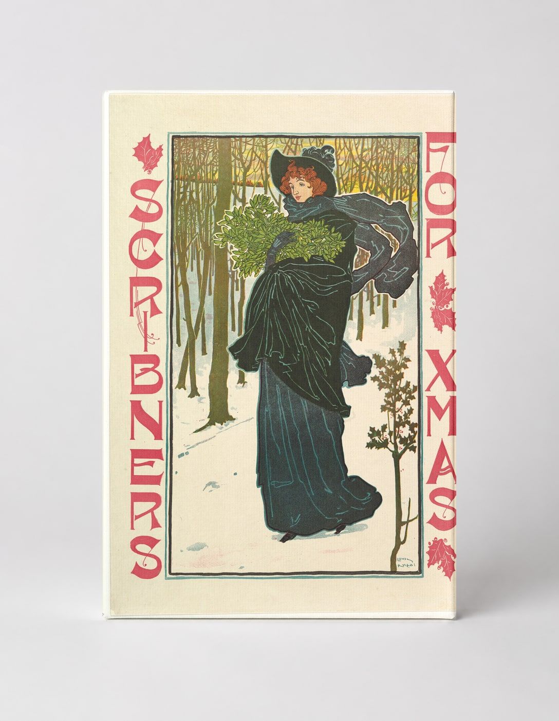 Scribner's for Xmas 1895 - Art Nouveau Vintage Poster Canvas Wall Art
