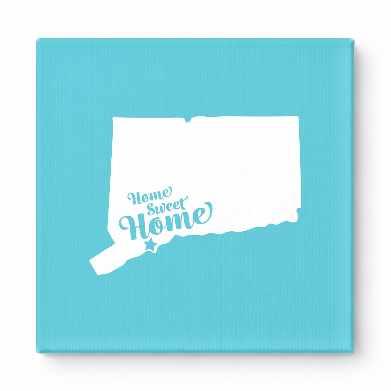 Home Sweet Waterbury — Connecticut State Silhouette