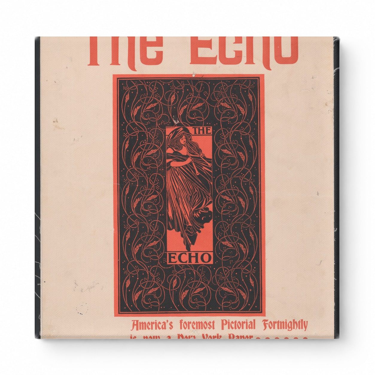 The Echo 1895 - Vintage American Art Nouveau Newspaper Poster Wall Art