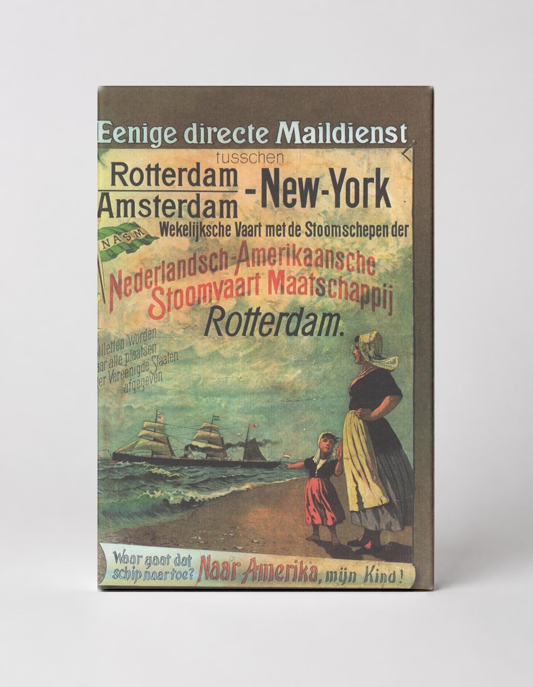 Nederlandsch-Amerikaansche Stoomvaart Maatschappij 1898 - Dutch Steamship Line Vintage Poster Wall Art