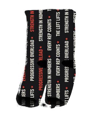 Vertical Sayings Crew Socks